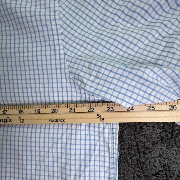 Vineyard Vines Long Sleeve Button Up Mens Slim Fit Whale Shirt Blue Check Large - Picture 6 of 16